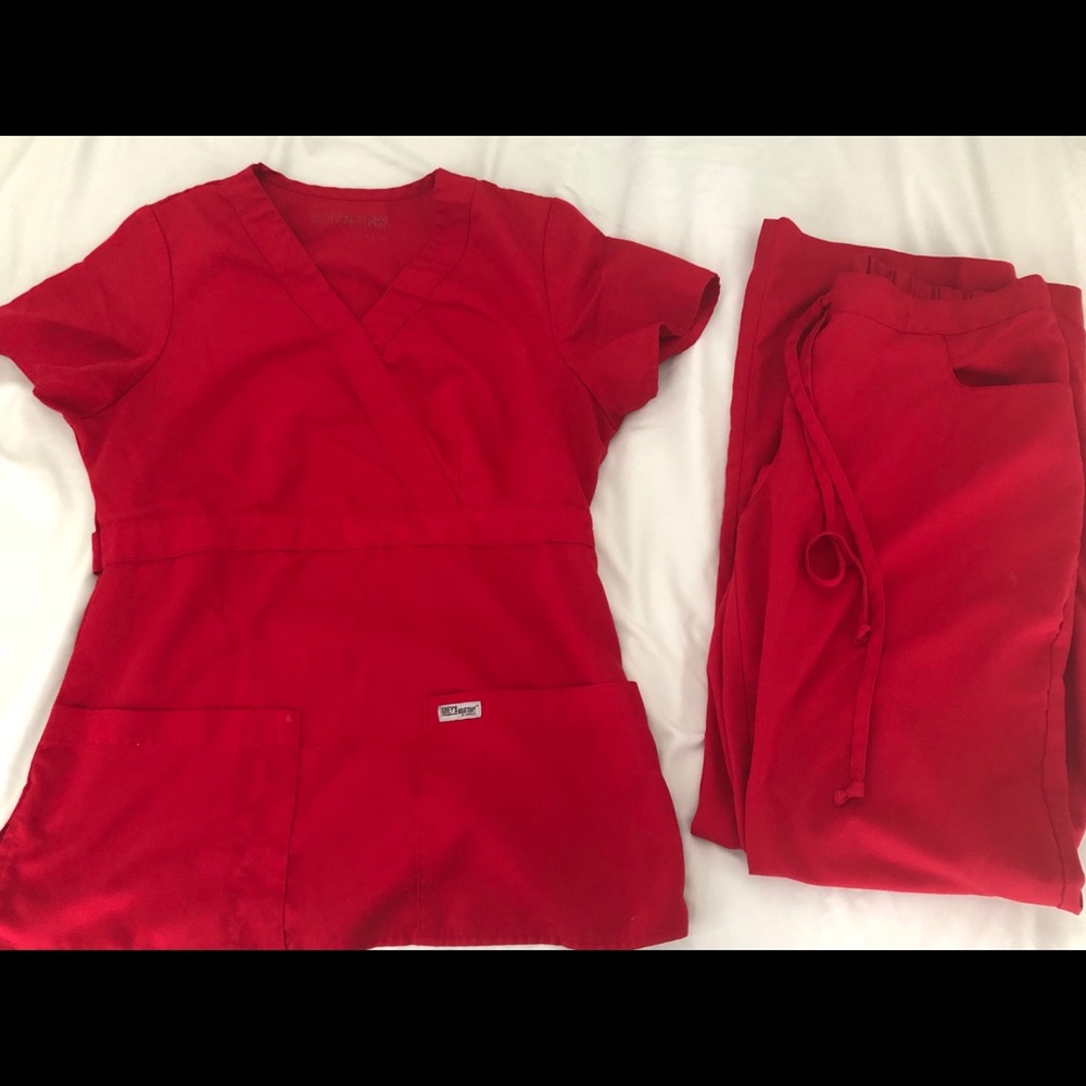 Red Grey’s Anatomy Scrub Set